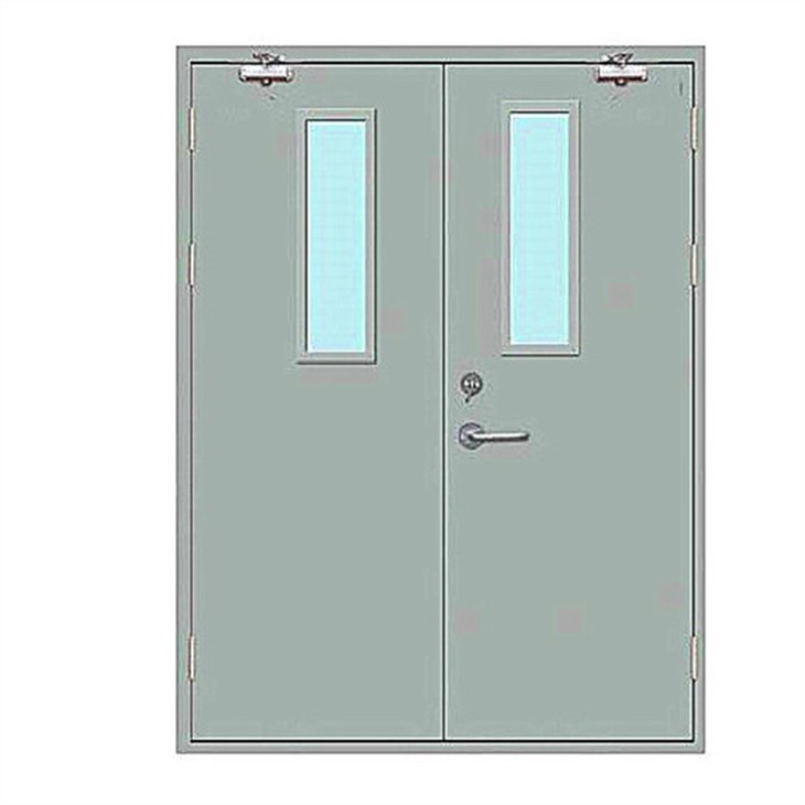 Steel Fire Rated Door Finish Paint With Glass Vision